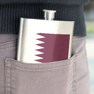 Katar-Flagge Flachmann