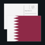 Katar-Flagge, Flagge Katars Postkarte<br><div class="desc">Katar Flag,  Flag von Katar Postkarte von World Flags United.</div>