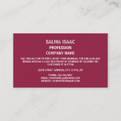 Katar-Flagge, Flagge Katars Visitenkarte (Rückseite)