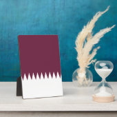 Katar-Flagge Fotoplatte (Seite)