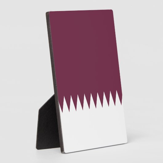 Katar-Flagge Fotoplatte (Seite)