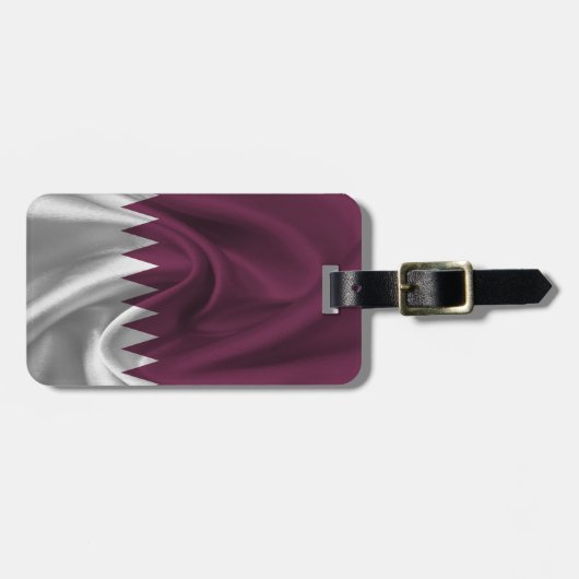 Katar-Flagge Gepäckanhänger (Vorderseite horizontal)