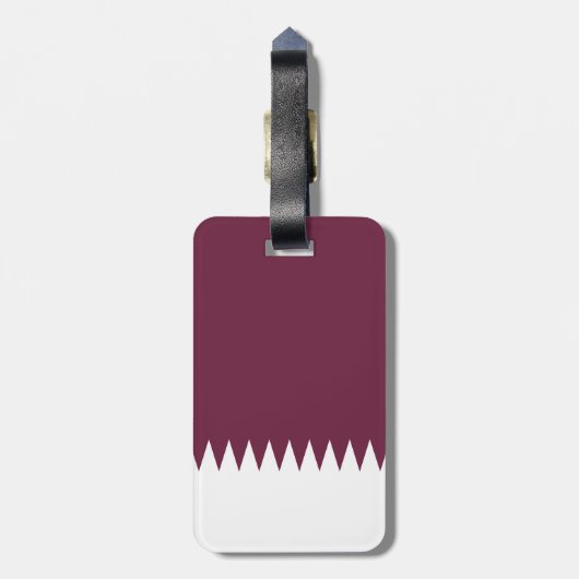 Katar-Flagge Gepäckanhänger (Rückseite vertikal)