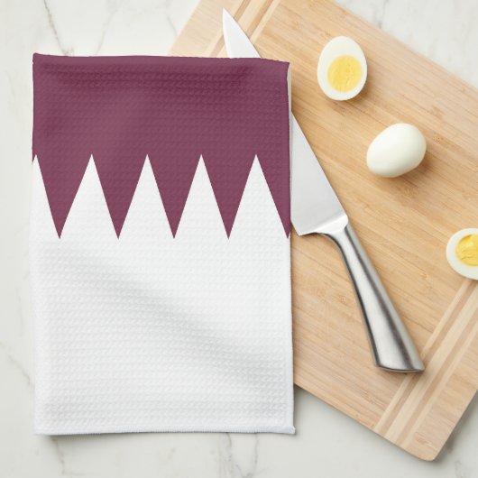 Katar-Flagge Geschirrtuch (Viertel Falte)