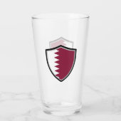 Katar-Flagge Glas (Rückseite)