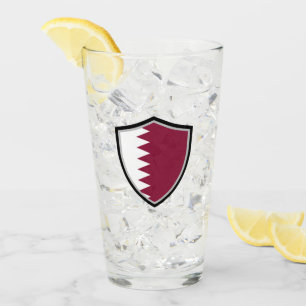 Katar-Flagge Glas