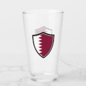 Katar-Flagge Glas (Vorderseite)