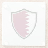 Katar-Flagge Glasuntersetzer (Rückseite)