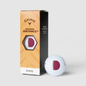 Katar-Flagge Golfball (Verpackungen)