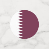 Katar-Flagge Konfetti (Klein Vorderseite)