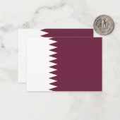 Katar-Flagge Mitteilungskarte (Vorderseite/Rückseite Beispiel)