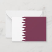 Katar-Flagge Mitteilungskarte (Rückseite)