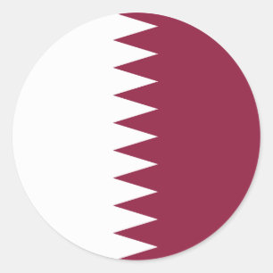 Katar-Flagge Nationaler Stolz Design Runder Aufkleber