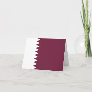 Katar-Flagge Notizkarte Karte