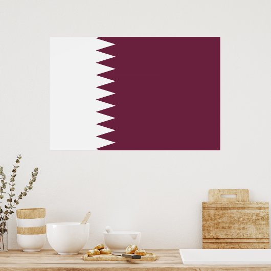 Katar-Flagge Poster (Küche)