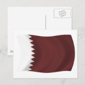 Katar-Flagge Postkarte (Vorne/Hinten)