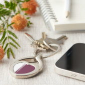 Katar-Flagge Schlüsselanhänger (Seite)