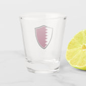 Katar-Flagge Schnapsglas (Rückseite)