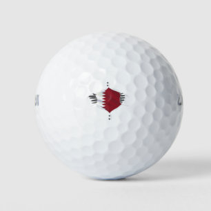 Katar-Flagge stolz Golfball