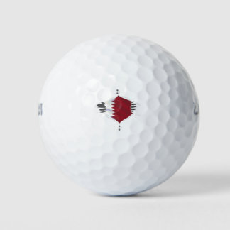 Katar-Flagge stolz Golfball