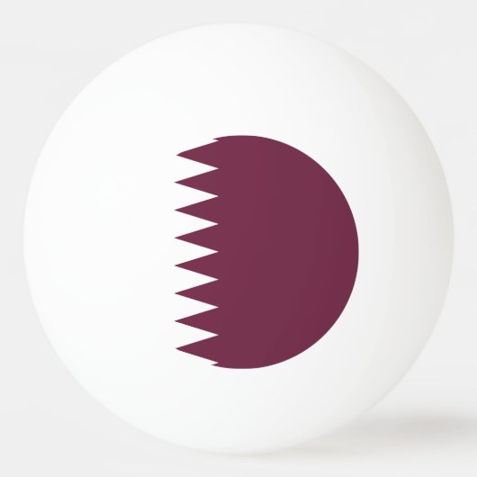 Katar-Flagge Tischtennisball (Vorderseite)
