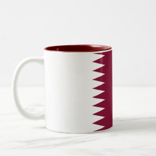 Katar-Flagge Zweifarbige Tasse