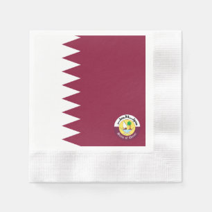 Katar-Flaggenemblem Serviette