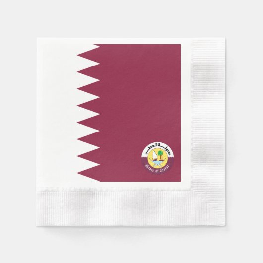 Katar-Flaggenemblem Serviette (Vorderseite)