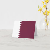 Katar-Flaggennotecard Karte (Gelbe Blume)