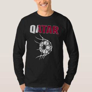 Katar Fußballball Im Netz Tor Unterstützen Sie Den T-Shirt