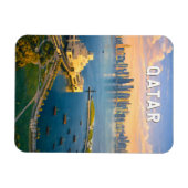 Katar Illustration Reise Kunst Vintage Magnet (Horizontal)