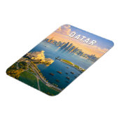 Katar Illustration Reise Kunst Vintage Magnet (Linke Seite)
