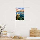 Katar-Illustration Reise Kunst Vintage Poster (Küche)