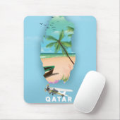 Katar illustriertes Reiseplakat Mousepad (Mit Mouse)