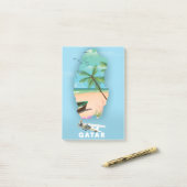 Katar illustriertes Reiseplakat Post-it Klebezettel (Auf Schreibtisch)