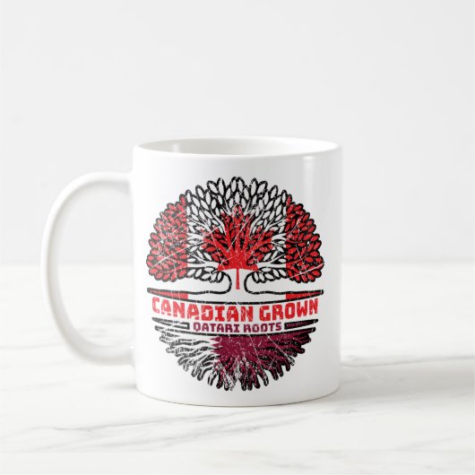 Katar Katar Kanadischer Treuhandflag Kanada Kaffeetasse (Links)