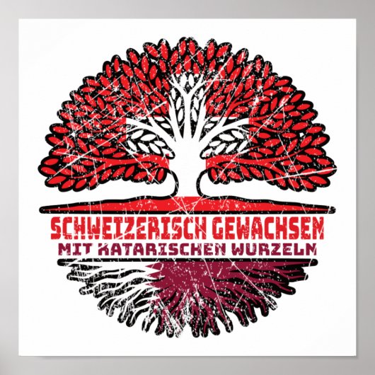 Katar Katarer Schweizer Schweiz Baum Wurzel Poster (Vorne)