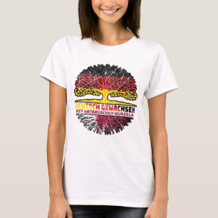 Katar Katarisch Deutsch Deutschland Baum Wurzel T-Shirt