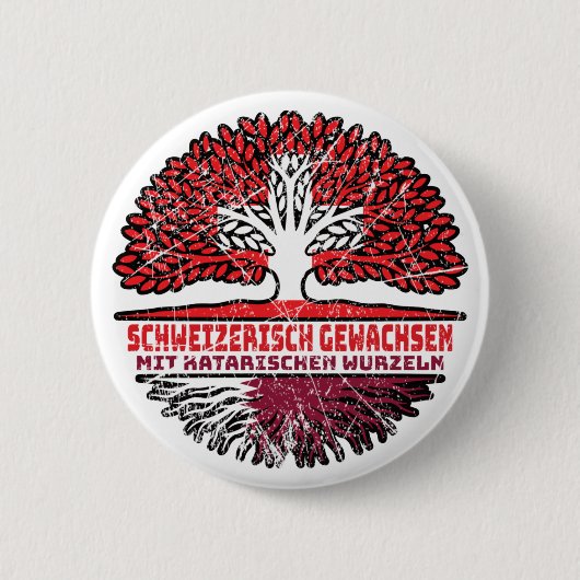 Katar Katarisch Schweizer Schweiz Baum Wurzel Button (Vorderseite)