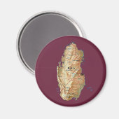 Katar Map Magnet (Vorderseite/Rückseite)