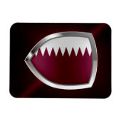 Katar Metallisches Emblem Magnet (Horizontal)