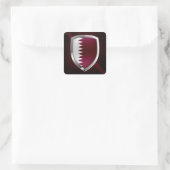 Katar Metallisches Emblem Quadratischer Aufkleber (Tasche)