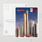 Katar - Panorama - Skycrapers - Postkarte (Vorne/Hinten)