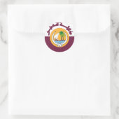 Katar Runder Aufkleber (Tasche)