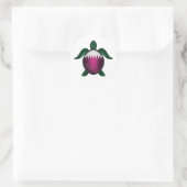 Katar-Schildkrötenflagge Runder Aufkleber (Tasche)