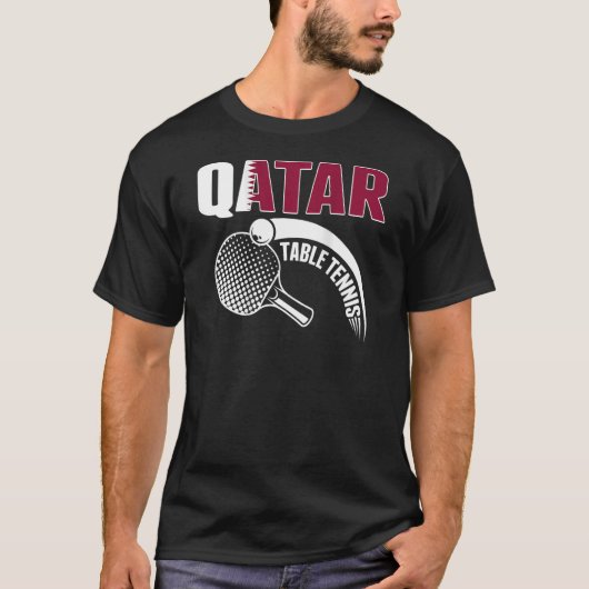 Katar Table Tennis Katar Ping Pong Unterstützer Sp T-Shirt (Vorderseite)