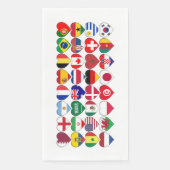 Katar-Turnier 2022 32 Herz-Country-Flaggen Serviette (Vorderseite)