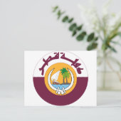 Katar-Wappen Postkarte (Stehend Vorderseite)