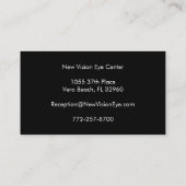 Katarakt-Operation Visitenkarte (Rückseite)