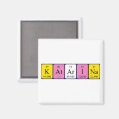 Katarina Magnet für den periodischen Tabellennamen (Vorderseite/Rückseite)